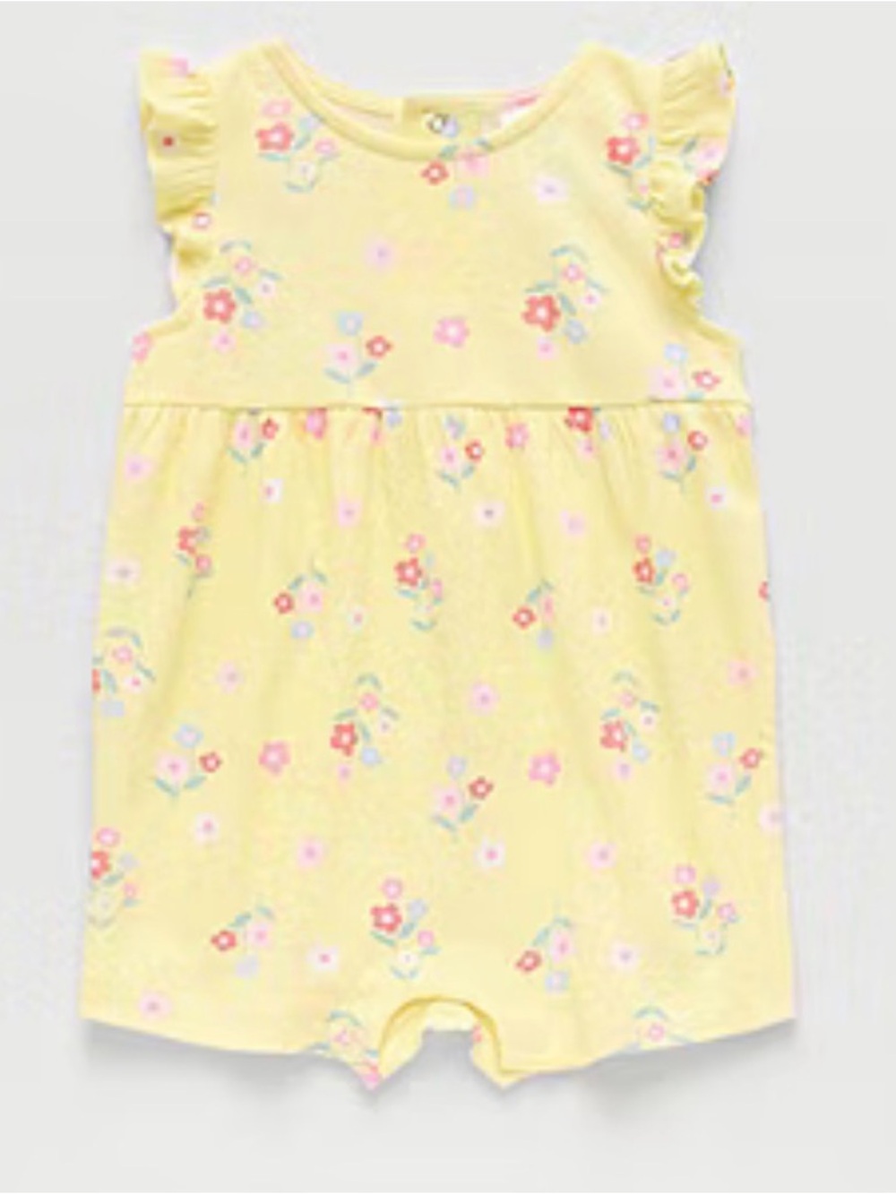 okie dokie Yellow Floral Baby Romper